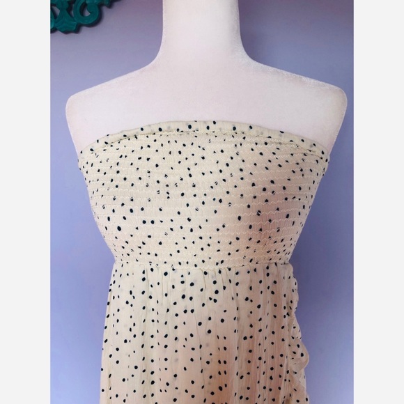 Anthropologie PATRONS OF PEACE Cream Smock Tube Midi Dress - Picture 5 of 7